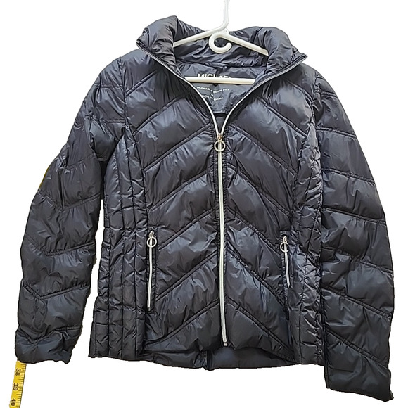 Michael Kors Packable Down Fill Jacket w/Hood Women Size Medium Black - Picture 2 of 8